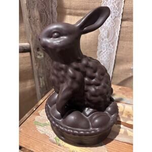 Ceramic Chocolate Bunny Rabbit 8” Tall Easter